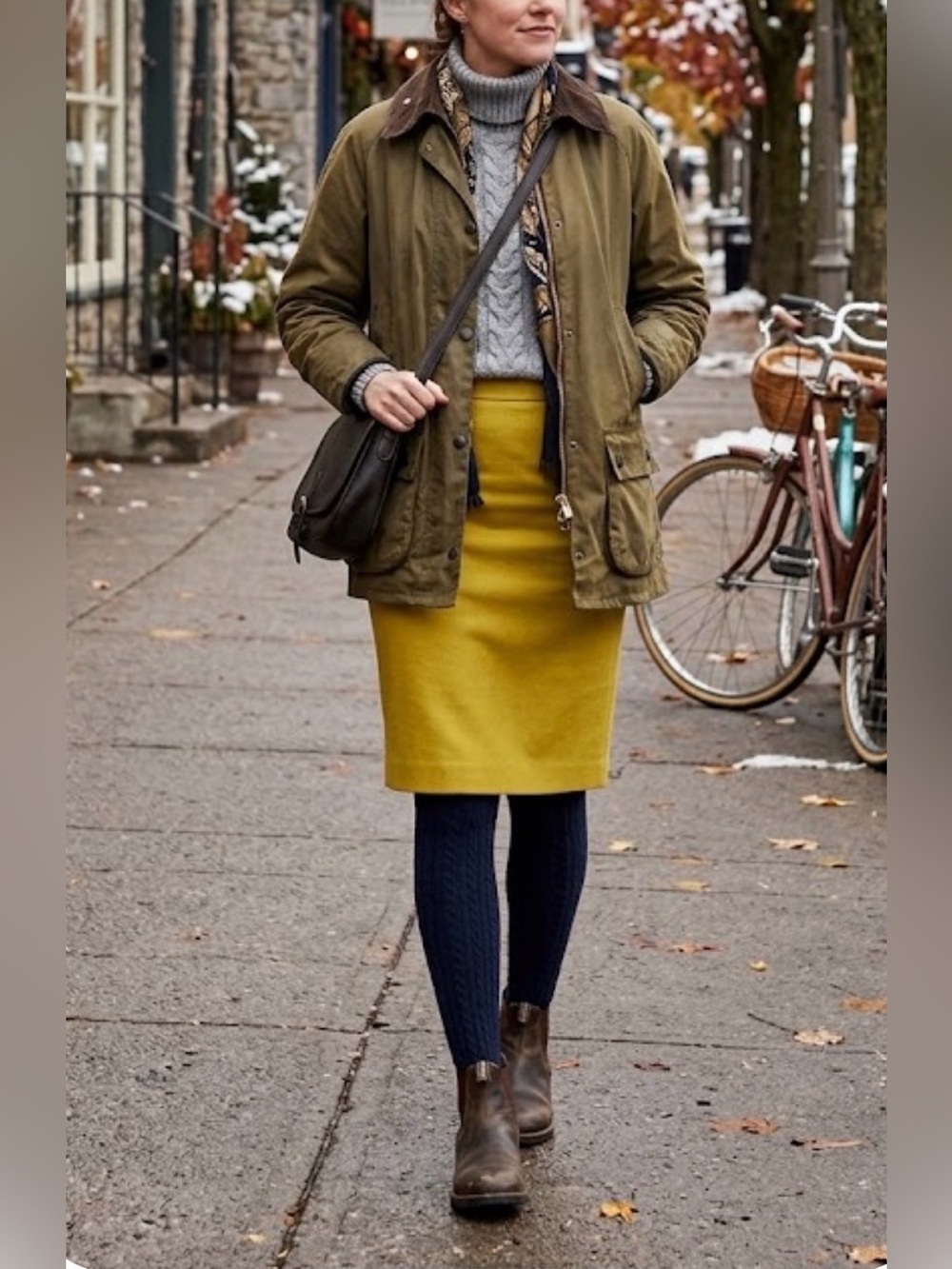 J.Crew 100% Wool Yellow-Green No 2 Pencil Skirt 0